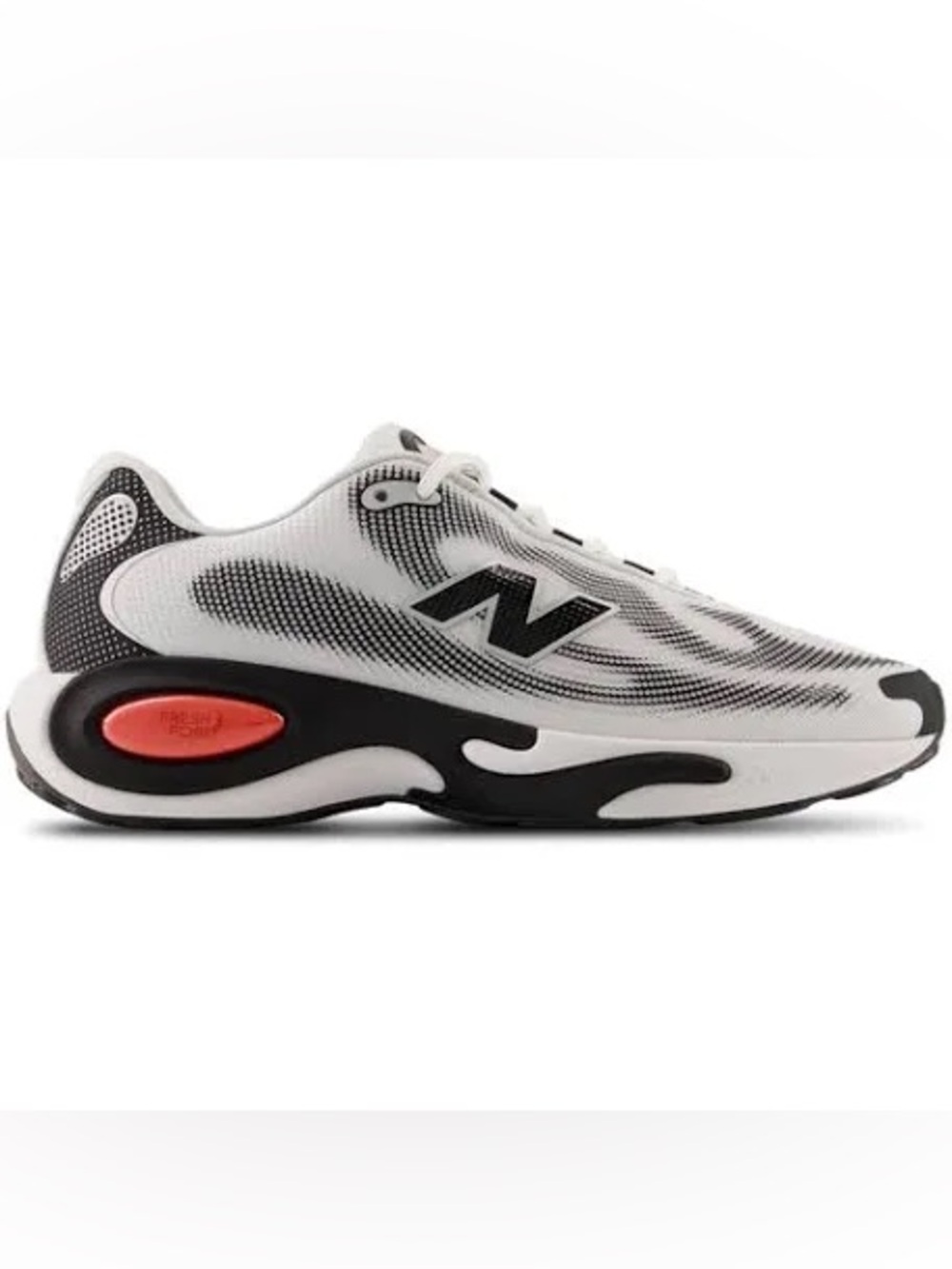 New Balance Men's White, Black & Red Athletic Sneakers Men’s 9.5 Women’s 11